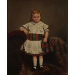 S J PRIEST Portrait of a Scottish Girl Oil on canvas Signed and dated 1894 50 x 39cm Together with