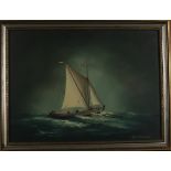 Philip MARCHINGTON Fishing boat Oil on canvas Signed 29 x 40cm Together with watercolour by T.