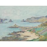 Guillermo BESTARD-CANAVES (1881-1969) Headland Tower Oil on paper Signed 18 x 24cm
