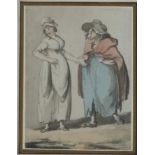 Thomas ROWLANDSON (1756-1827) The Fortune Teller Watercolour Label of P&D Colnaghi & Co Ltd Old