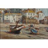 Michelle SAUNDERS (1963) Low tide at St Ives Harbour Oil on canvas 40 x 50cm