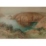 Ethel Sophia CHEESWRIGHT (1874-1977) Coastal View Watercolour Signed 34.5 x 50.