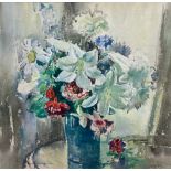 Marcella SMITH (1887-1963) Pink Lillies Watercolour Signed 45 x 46cm