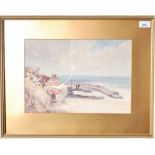 John BLAIR Crail Harbour Watercolour Signed 25.5 x 36.