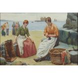 Ralph TODD (1856-1932) Fisher Women Watercolour Signed 25.5 x 37.