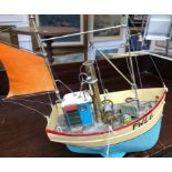 Michael KING Tin plate boat 'Mary Celine' PW46' Height 36cm,