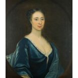 Follower of Sir Peter LELY (1618-1680) Portrait of a lady in blue Oil on canvas lined 18th century