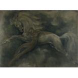 Raoh SCHORR (1901-1991) White Horse and Figure Oil on board 76 x 101cm Condition report: