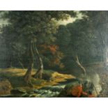 Follower of George MORLAND (1763-1804) Riverside encampment Oil on canvas lined Fine 18th century