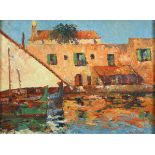 George TURLAND GOOSEY (1877-1947) Martigues Oil on canvas Signed 30 x 40cm