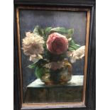 Style of Samuel John PEPLOE (1871-1935) Roses Oil on board 23 x 16cm Condition report: