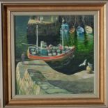 Clifford John BAYLY (1927) Returning to harbour Oil on board Signed 26 x 26cm