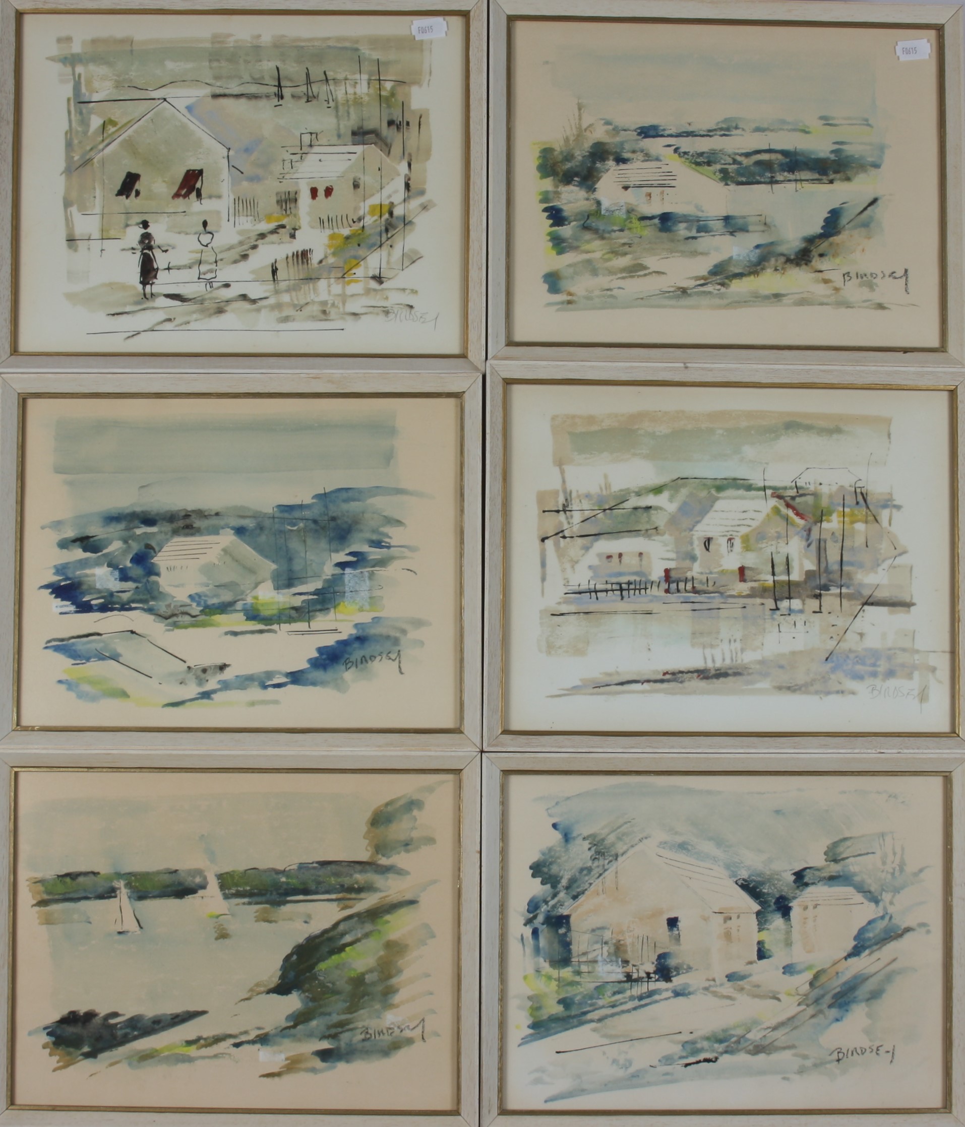 Alfred BIRDSEY (1912-1996) Bermudian views A collection of seven small watercolours Each signed