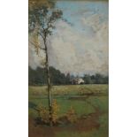 Robert NOBLE RA ARSA PSSA (1857 -1917) The Meadow Pastel on canvas Signed artist's label to the