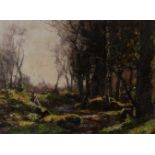 John Noble BARLOW (1861-1917) Figures in the Lamorna Valley, Oil on canvas 29 x 39.