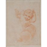 17th century Old Master Drawing of a Cherub 14 x 10.