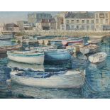 Gwendoline WHICKER (1900-1966) Little Boats Oil on board Signed 39 x 39cm
