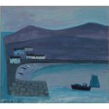 Biddy PICARD (1922) Sleeping Harbour Acrylic on board Signed Further signed and inscribed to the
