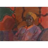 Ken SYMONDS (1927-2010) Caribbean Lady Pastel Signed 53 x 73cm