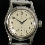 A Rolex Tudor Oyster stainless steel cased manual wristwatch with patent Oyster screw down crown,