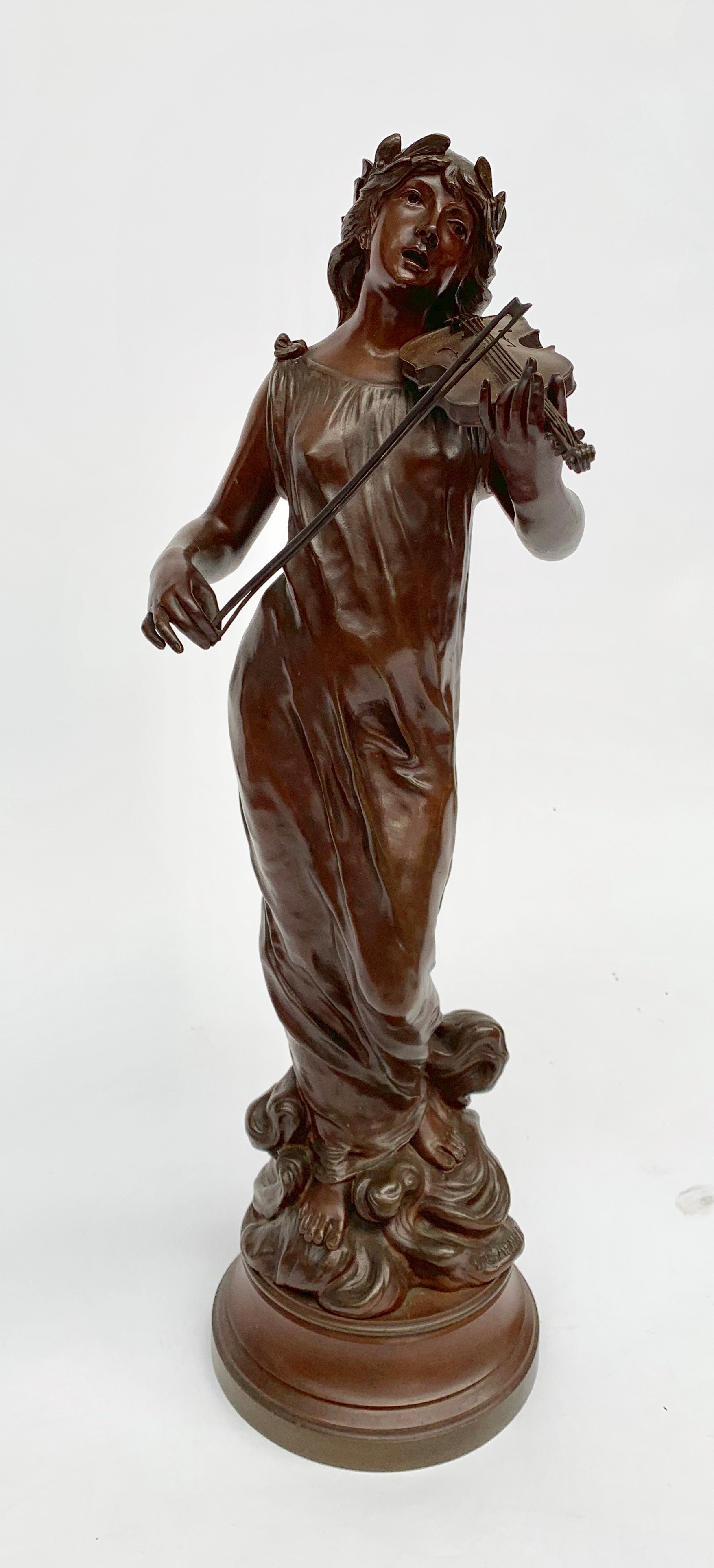 A French bronze figure of a violinist, by Jean GARNIER (1853-c.