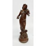 A French bronze figure of a violinist, by Jean GARNIER (1853-c.