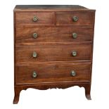 A mahogany chest of drawers, early 19th century,