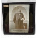 Cornish Mining interest magic lantern slide, depicting the late Captain Josiah Thomas,