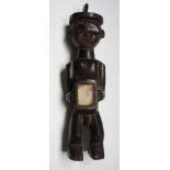 An African wooden Teke tribal ancestor figure, Gabon, height 47cm width 12cm.
