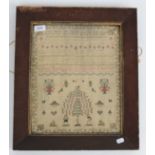 A Regency sampler, worked by Rebecca Brewitt, aged 10, November 1810 with lines of verse,