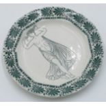 A rare Dillwyn Swansea pottery side plate, mid 19th century,