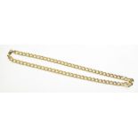 A 9ct gold necklace of flattened curb links, 59.5g.