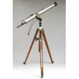 A French 4" astronomical telescope, by Secretan, Paris, length of tube 135cm,