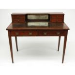 An Edwardian inlaid mahogany ladies writing desk.