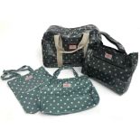 A Cath Kidston polkadot pattern holdall, height 37cm, width 60cm and three other bags.
