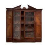 A mahogany library bookcase, 19th century,