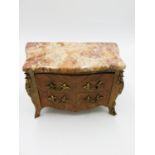 A French miniature kingwood commode, Louis XVI style, 20th century,