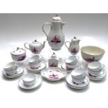 A Meissen porcelain tea and coffee service, 18th century,