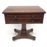 A Victorian inlaid mahogany chess table,
