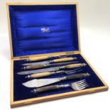 A good Victorian fish and carving set by McPherson, Glasgow,
