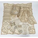 A very fine mid 18th century christening layette,