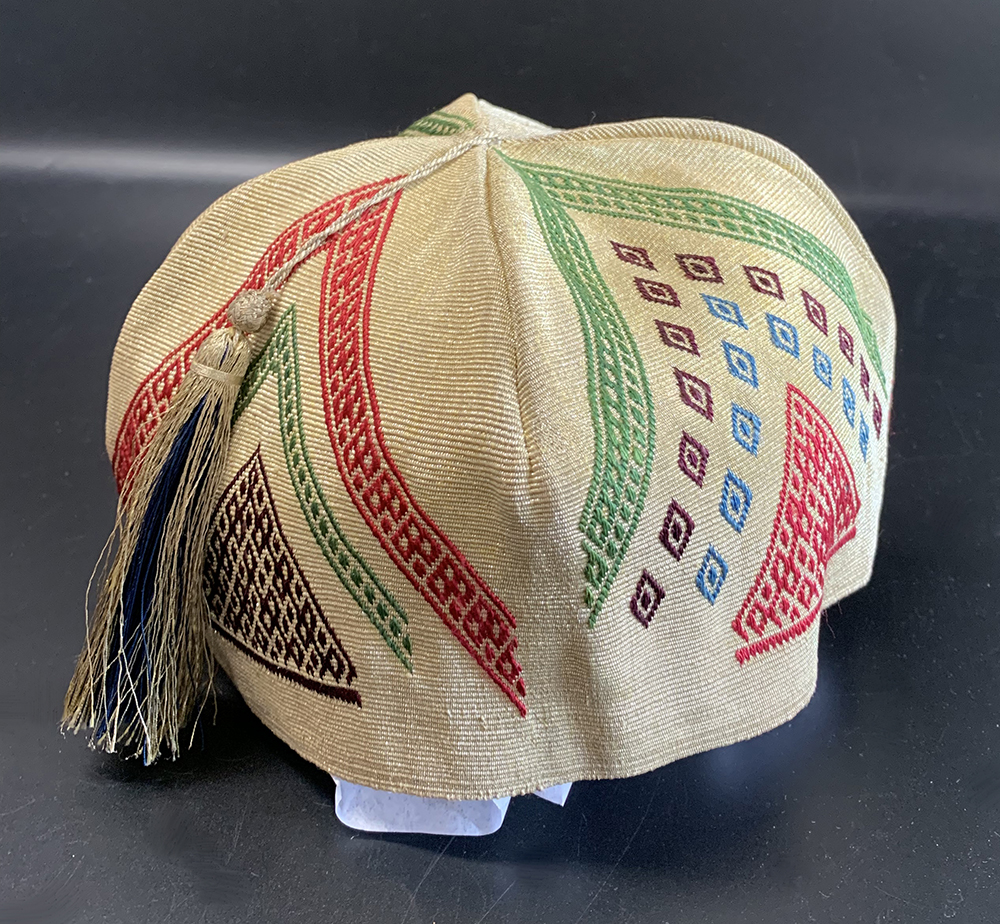 Two Gentlemen's smoking caps, one possibly Indian, in pillbox form, - Image 5 of 5