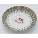 A White Star Line saucer, printed and enamelled with the wisteria pattern,