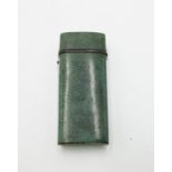 A George III shagreen cased etui or part set of drawing instruments,