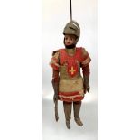 A group of four marionettes, Neapolitan, 19th century, comprising of a knight,