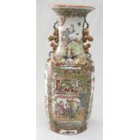 A large Chinese canton vase, height 61cm.