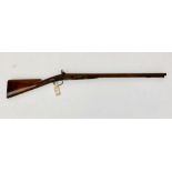 A Williams and Powell double barrel muzzle loading percussion sporting gun,