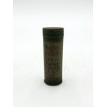 A Huntley & Palmers 'Thin Captain Biscuits'' small tin, early 20th century, cylindrical form,