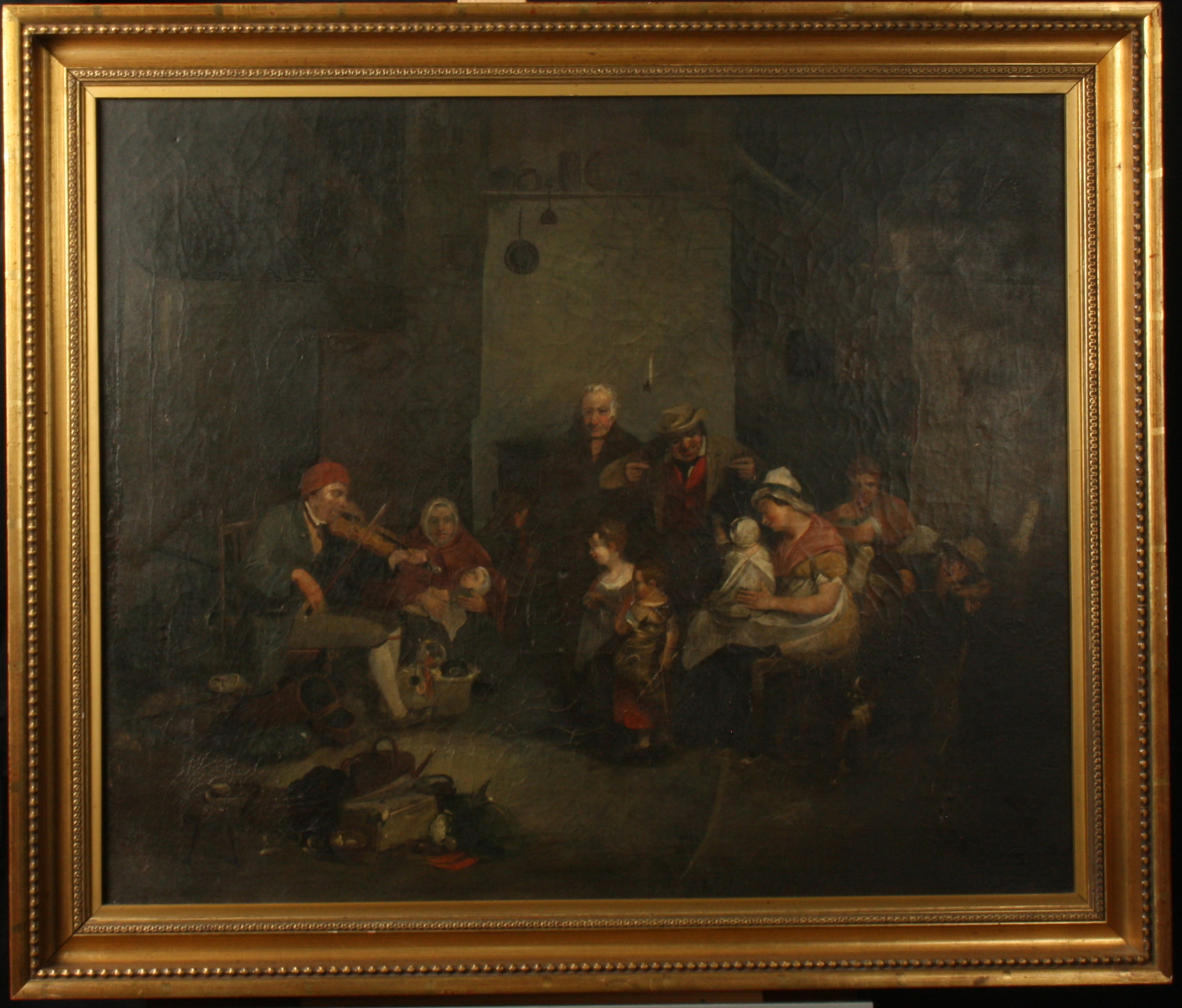 An oil on canvas 'Blind Fiddler', follower of David Wilkie, early 19th century, oil on canvas, - Image 2 of 3