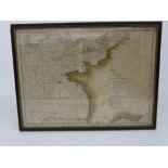 A chart of the British Channel and the Bay of Biscay, circa 1780, 54cm X 74cm.